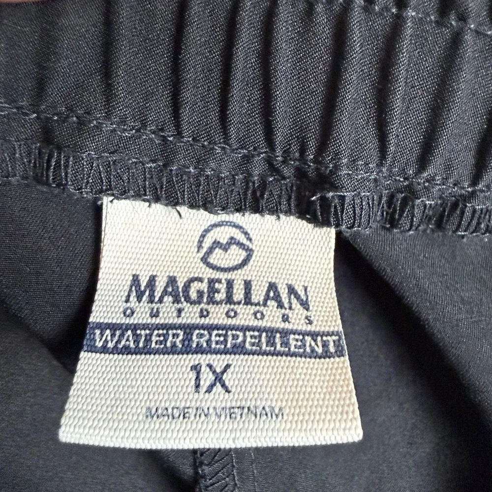 Magellan Outdoors Pants Womens 1X Black Jogger Lost Pines Water Repellent Hiking